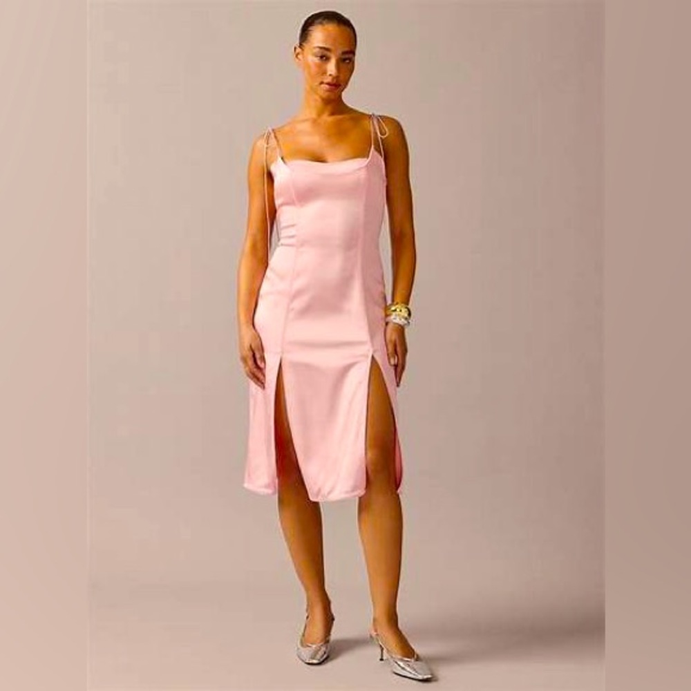 NWT | J. Crew X Anna October Limited Edition Side-Slit Dress in Pink Orchid